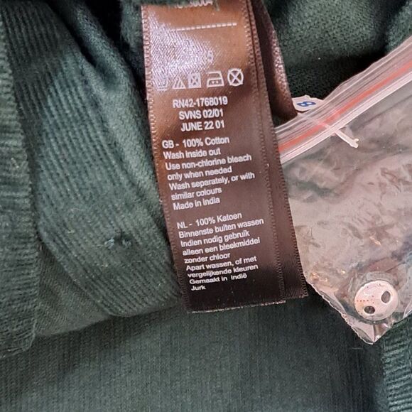 Monsoon Women's Long Sleeves Forest Green Embroidered Top Corduroy sz Medium - Picture 7 of 9